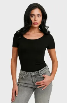 Женская черная футболка Черный M Tally Weijl STSCOORLAS