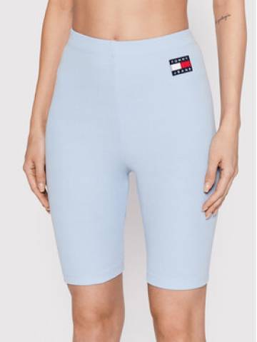 Tommy Jeans Велосипедки Rib Badge Cycle DW0DW13590 Блакитний Slim Fit Tommy Jeans Велосипедки Rib Badge Cycle DW0DW13590 Блакитний Slim Fit