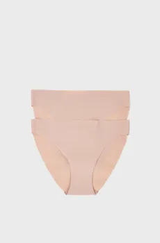 Женские бежевые трусики (2 шт) Бежевый L womensecret 7682972