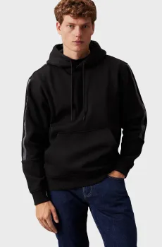 Мужское черное худи LOGO TAPE Черный S Calvin Klein Jeans J30J325632