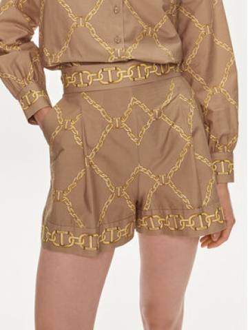 TWINSET Шорти з тканини 241TP2731 Бежевий Loose Fit TWINSET Шорти з тканини 241TP2731 Бежевий Loose Fit