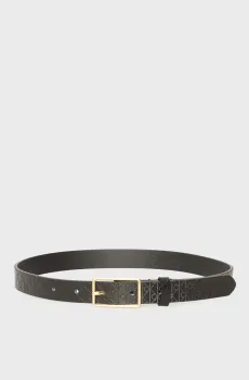 Женский черный кожаный ремень SQUARE BUCKLE Черный 85 Calvin Klein LV04F7049G