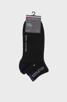 Мужские черные носки (2 пары) QUARTER Черный 43-46 Tommy Hilfiger 701232466