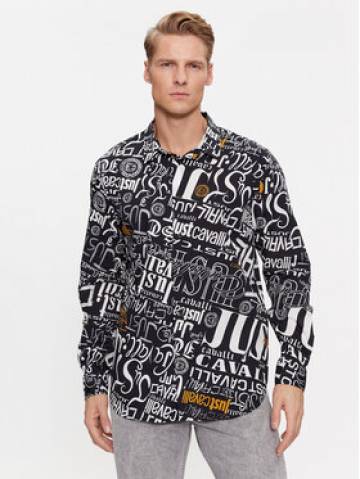 Just Cavalli Сорочка 75OAL2S0 Чорний Slim Fit Just Cavalli Сорочка 75OAL2S0 Чорний Slim Fit