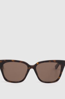 Коричневые солнцезащитные очки с принтом логотипа