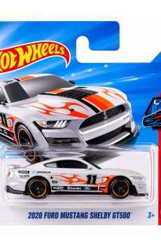 Базовый автомобиль Hot Wheels 2020 Ford Mustang Sheldy GT500 серый, от 3 лет, 11*3.5*11 см (5785)