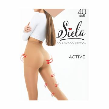Колготки женские Siela Active с шортиками, 40 DEN, Daino, размер 3 Колготки женские Siela Active с шортиками, 40 DEN, Daino, размер 3