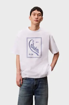Мужская белая футболка SS 16S CALVIN STAMP Белый L Calvin Klein Jeans LV04RC836G