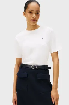 Женская белая футболка BOXY Белый L Tommy Hilfiger WW0WW47458