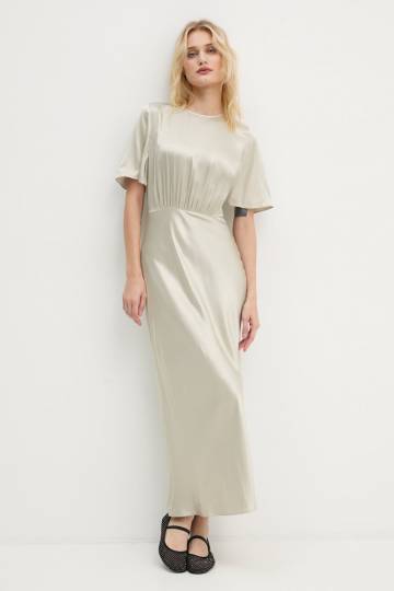 Платье Samsoe Samsoe SALUCINDA цвет бежевый maxi прямое F24300091