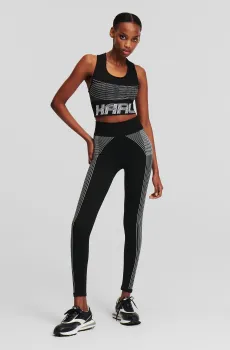 Женские черные леггинсы Черный M Karl Lagerfeld 245W1051