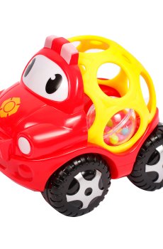 Игрушка-погремушка Lindo Машинка красная, от 6 месяцев (Б 343)