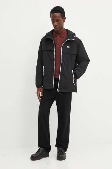 Куртка Tommy Jeans мужская цвет чёрный зимняя DM0DM18908 Куртка Tommy Jeans мужская цвет чёрный зимняя DM0DM18908