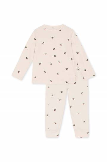 Детская хлопковая пижама Konges Sløjd SLEEPY PJ GOTS цвет бежевый узор Детская хлопковая пижама Konges Sløjd SLEEPY PJ GOTS цвет бежевый узор