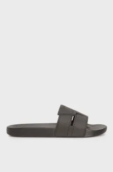 Мужские черные слайдеры POOL SLIDE DOUBLE T Черный 42 Calvin Klein HM0HM01752