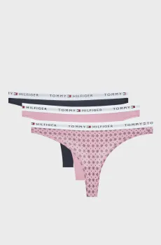 Женские трусики (3 шт) THONG Разноцветный L Tommy Hilfiger UW0UW05530