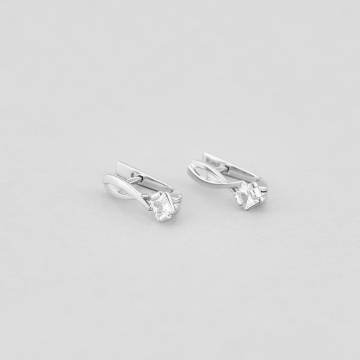 Серебряные серьги Minimal ВАН с б б.з. Rh c Серебряные серьги Minimal ВАН с б б.з. Rh c