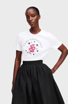 Женская белая футболка LNY Белый M Karl Lagerfeld A1W17090