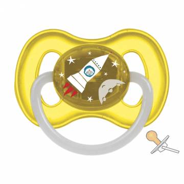 Пустышка Canpol Babies Space латексная круглая, желтая, от 6 до 18 месяцев, 1 шт (23/222_yel) Пустышка Canpol Babies Space латексная круглая, желтая, от 6 до 18 месяцев, 1 шт (23/222_yel)