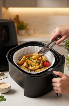 Паперові форми для air fryer 100 pack - білий