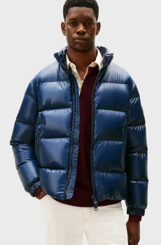 Мужской темно-синий пуховик SHINY Синий M Tommy Hilfiger MW0MW40617