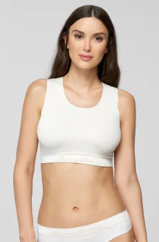 Женский белый топ Белый 38 MARC&ANDRE S23-0866-TPS-SY