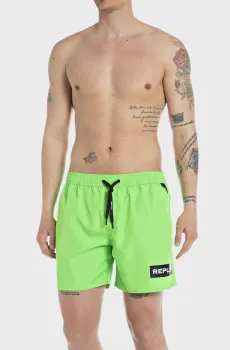 Мужские салатовые плавательные шорты Салатовый S Replay LM1138.000.82972