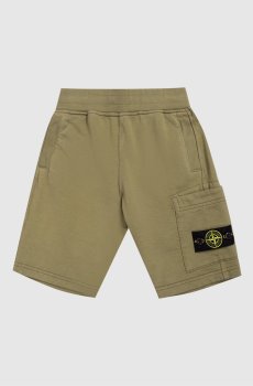 Детские зеленые шорты с логотипом