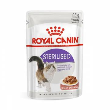 Влажный корм для взрослых стерилизованных кошек Royal Canin Sterilised кусочки в соусе, 85 г (40950010)