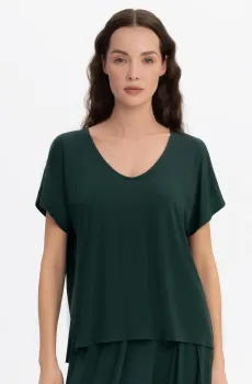 Женский темно-зеленый топ Зеленый 40 MARC&ANDRE W25-04MD108