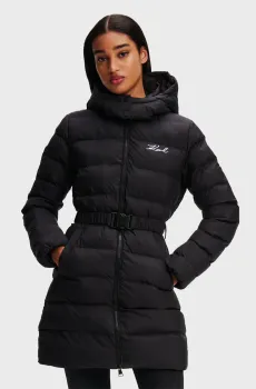 Женская черная куртка lightweight long Черный 40 Karl Lagerfeld A1W15047