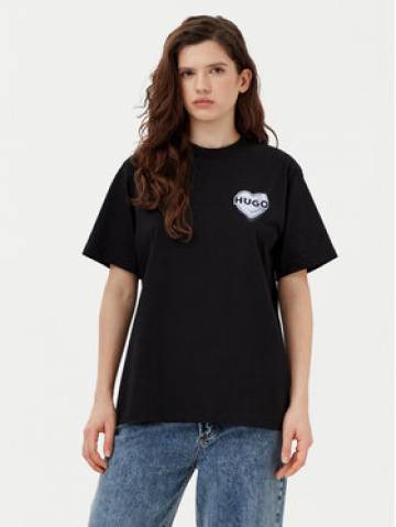 HUGO Футболка Vintage 50534545 Чорний Boxy Fit HUGO Футболка Vintage 50534545 Чорний Boxy Fit