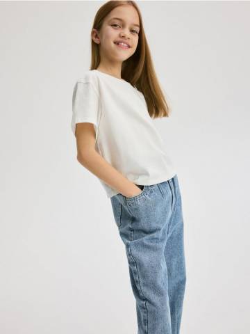 Reserved - Джинси baggy з вишивкою - синій - 716CV-55J Reserved - Джинси baggy з вишивкою - синій - 716CV-55J