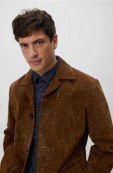 Reserved - Замшева куртка - золотисто-коричневий - 7124H-82X