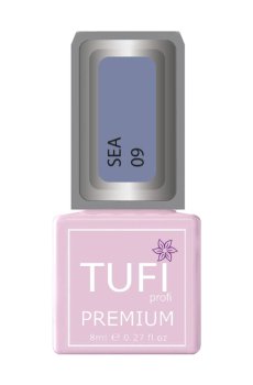 Уценка! Гель-лак для ногтей Tufi Profi Premium Sea 09 Васильковый, 8 мл