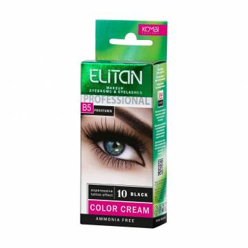 Крем-краска для бровей и ресниц Elitan Color Cream 10 Черный, 10 мл Крем-краска для бровей и ресниц Elitan Color Cream 10 Черный, 10 мл