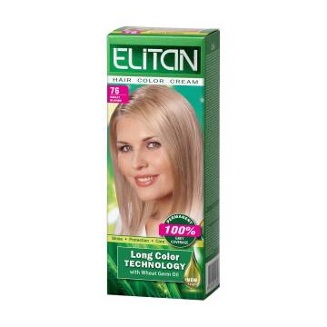 Стойкая крем-краска для волос Elitan Hair Color Cream 76 Пшеничный блондин, 115 мл