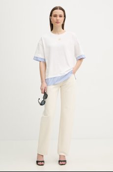 Хлопковая футболка Luisa Spagnoli Baiadera