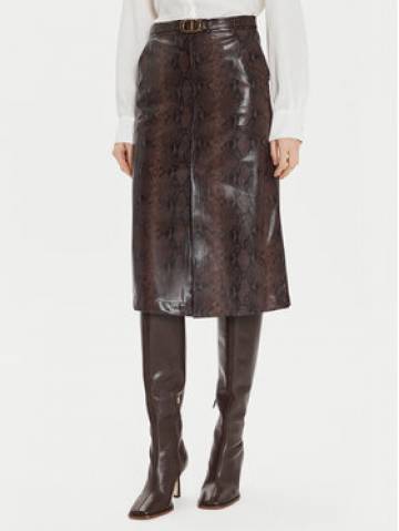 TWINSET Спідниця зі штучної шкіри 242TT2230 Коричневий Straight Fit TWINSET Спідниця зі штучної шкіри 242TT2230 Коричневий Straight Fit