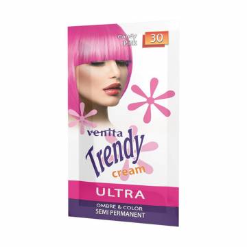 Оттеночная крем-краска для волос Venita Trendy Semi Permanent Color Cream 30 Ярко-розовый, 35 г (саше) Оттеночная крем-краска для волос Venita Trendy Semi Permanent Color Cream 30 Ярко-розовый, 35 г (саше)