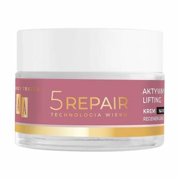 Антивозрастной ночной регенирирующий крем для лица AA 5 Repair Age Technology Active Lifting Night Cream 50+, 50 мл Антивозрастной ночной регенирирующий крем для лица AA 5 Repair Age Technology Active Lifting Night Cream 50+, 50 мл