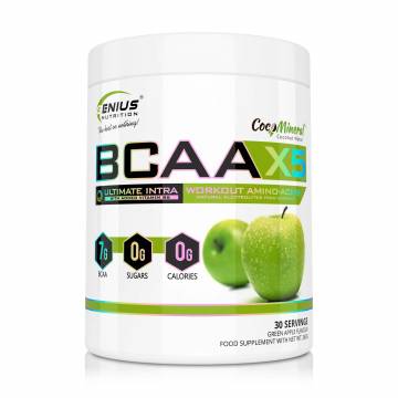 Аминокислоты Genius Nutrition BCAA X5 Зеленое яблоко, в порошке, 360 г Аминокислоты Genius Nutrition BCAA X5 Зеленое яблоко, в порошке, 360 г
