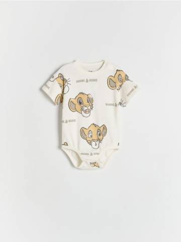 Reserved - Бавовняний боді The Lion King - кремовий - 182CJ-01X Reserved - Бавовняний боді The Lion King - кремовий - 182CJ-01X