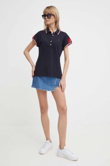 Поло Tommy Hilfiger женский цвет синий Поло Tommy Hilfiger женский цвет синий
