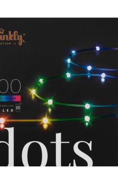 ​Гірлянда Smart LED Twinkly Dots Lights RGB 400 IP44 20м кабель прозорий (TWD400STP-TEU)