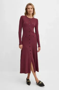 Женское бордовое платье Бордовый S DKNY D2G4A108