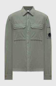 Зеленая рубашка с логотип патч