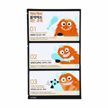 Трехступенчатый набор для очищения кожи носа Apieu Goblin Blackhead 3-Step Nose Pack, 3 мл Трехступенчатый набор для очищения кожи носа Apieu Goblin Blackhead 3-Step Nose Pack, 3 мл