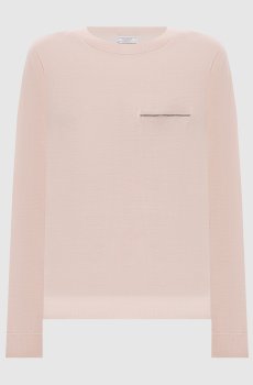 Розовый джемпер из шерсти