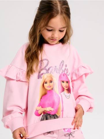 Світшот з декоративними воланами Barbie - рожевий Світшот з декоративними воланами Barbie - рожевий